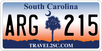 SC license plate ARG215