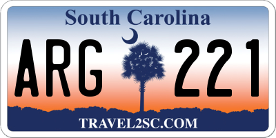 SC license plate ARG221