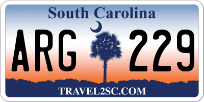 SC license plate ARG229