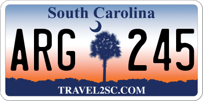 SC license plate ARG245