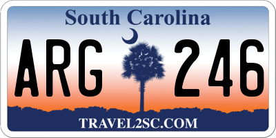 SC license plate ARG246