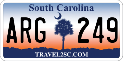SC license plate ARG249