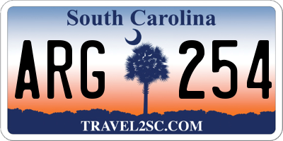 SC license plate ARG254