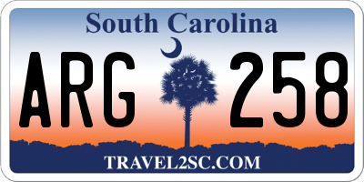 SC license plate ARG258