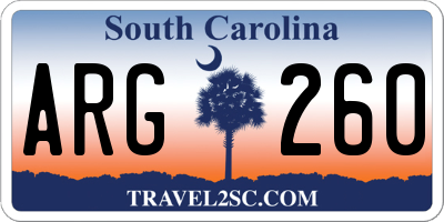 SC license plate ARG260
