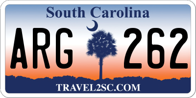 SC license plate ARG262