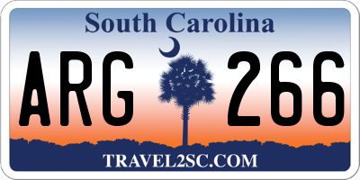 SC license plate ARG266