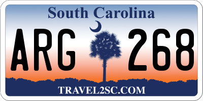 SC license plate ARG268