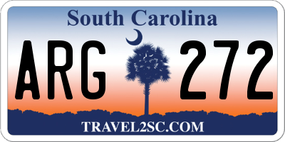 SC license plate ARG272