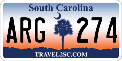 SC license plate ARG274