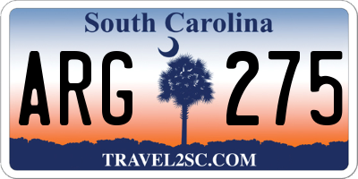 SC license plate ARG275