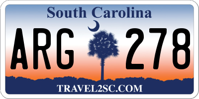 SC license plate ARG278