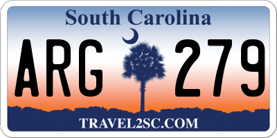 SC license plate ARG279