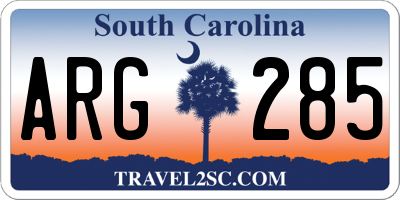 SC license plate ARG285
