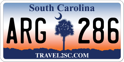 SC license plate ARG286