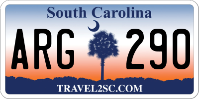 SC license plate ARG290