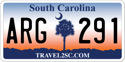 SC license plate ARG291