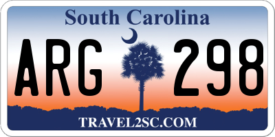 SC license plate ARG298