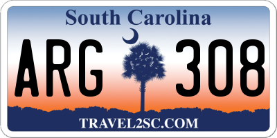 SC license plate ARG308