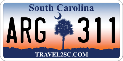 SC license plate ARG311