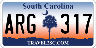 SC license plate ARG317
