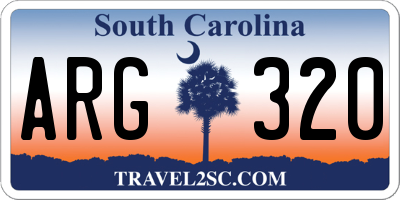SC license plate ARG320