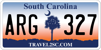 SC license plate ARG327