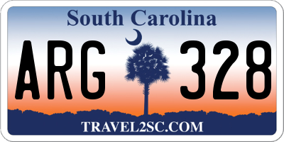 SC license plate ARG328