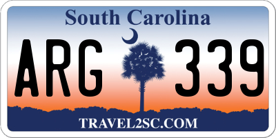 SC license plate ARG339