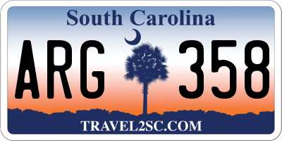 SC license plate ARG358
