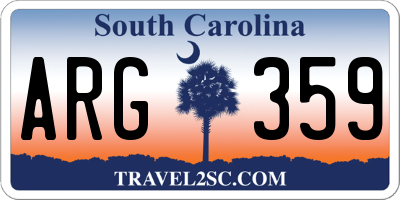 SC license plate ARG359