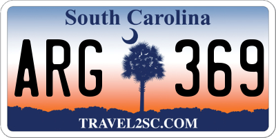 SC license plate ARG369