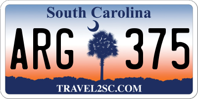 SC license plate ARG375