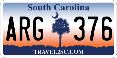 SC license plate ARG376