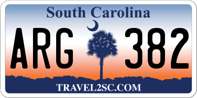 SC license plate ARG382