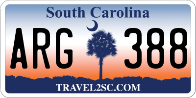 SC license plate ARG388