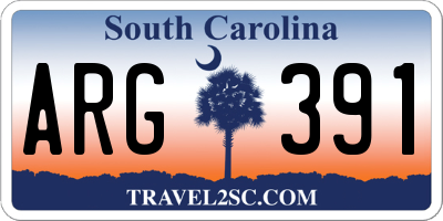 SC license plate ARG391