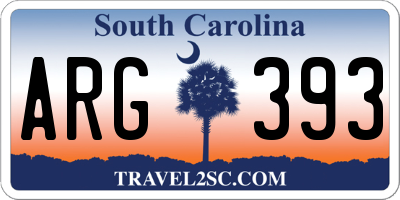 SC license plate ARG393