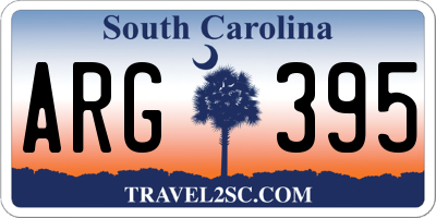 SC license plate ARG395