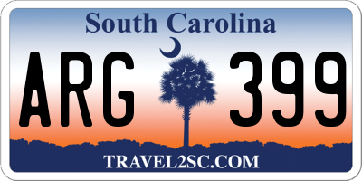 SC license plate ARG399