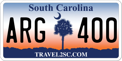 SC license plate ARG400