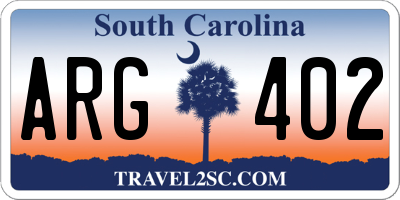 SC license plate ARG402