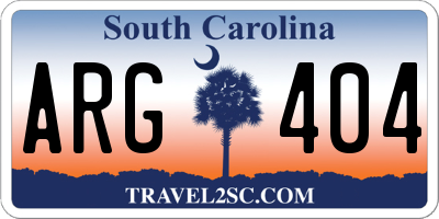 SC license plate ARG404