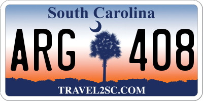 SC license plate ARG408