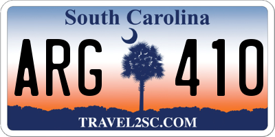 SC license plate ARG410