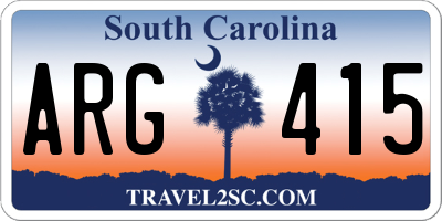 SC license plate ARG415