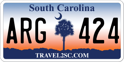 SC license plate ARG424
