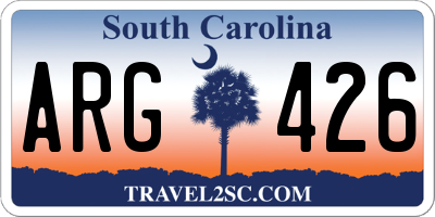 SC license plate ARG426