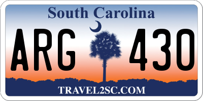SC license plate ARG430