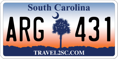SC license plate ARG431